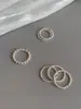 Anillo Fino Estilo Suave para Mujer, Anillo Chapado en Oro de 14K con Perla de Vidrio que no se Desvanece, Anillo Minimalista de Lujo Ligero para el Dedo Índice