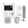 Pendientes de moissanita de plata s925, pendientes de moissanita para mujer, pendientes clásicos de bolso cuadrado, calidad Seiko, venta directa de fábrica.