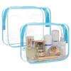 Bolsa de Cosméticos de PVC Transparente, Bolsa de Almacenamiento Impermeable, Bolsa de Artículos de Tocador Portátil Visible para Viaje, Separación de Seco y Húmedo, Multifuncional