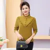 Design Original Dropshipping Integrado Veludo Térmico Outono e Inverno Novo Estilo Elegante Versátil Gola Franzida Top Quente para Mulheres