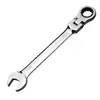 Llave de carraca ajustable de doble cabeza bidireccional personalizada por el fabricante, llave de boca y de anillo de doble propósito, llave eficiente para trabajar en espacios reducidos