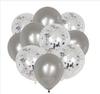 Conjunto de globos transparentes con lentejuelas y confeti de Amazon transfronterizos, decoración para bodas, suministros para fiestas de cumpleaños