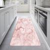 Alfombra de cocina franela marmoleada para el hogar tapete para piso tipo tira estilo ins alfombra para mesa de centro de sala se puede personalizar