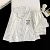 Pijama Infantil 2026 Novo Modelo Algodão Nuvem Primavera e Outono Manga Longa Desenho Animado Doce Princesa Roupa de Casa para Crianças Maiores