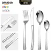 Cuchillo, Tenedor y Cuchara de Acero Inoxidable con Mango Cuadrado de Venta Caliente, Set de Cubiertos, Cuchillo Dentado en Caja para Venta por Correo, Cuchara para Postre de Filete, Venta Caliente Transfronteriza