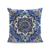 Funda de Almohada Serie Geométrica Más Vendida de Amazon Mandala Lazo Rosa Funda de Cojín para Sofá Decoración del Hogar