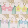 Pendientes de girasol tejidos de lana lindos, frescos y dulces, pendientes de flor de peluche para el corazón de una niña japonesa, venta al por mayor