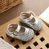 Nuevas Sandalias Tejidas para Niñas Primavera/Verano 2026, Zapatos de Princesa con Suela Suave Antideslizante, Transpirables Huecos para Caminar Bebé, Modernos
