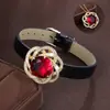 Pulsera Redonda de Circonita Elegante Más Vendida en Tiktok Estilo Minimalista Piedra Preciosa Versátil Cobre Puro Exclusivo Transfronterizo para Mujer