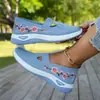 Zapatos de Mujer para Primavera y Otoño, Deportivos y de Ocio, Transpirables, de Suela Blanda, Antideslizantes, sin Cordones, Zapatos para Caminar, Cómodos, Ligeros, Versátiles para Uso Prolongado