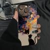 Pintura al Óleo Artística Adecuada para Apple 17Pro Funda para Teléfono Iphone16Promax Europeo y Americano 15 Moda 14 Creativa 13