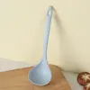 Colher de Palha de Trigo, Colher de Sopa Plástica Grande para Uso Doméstico, Colher de Mingau com Cabo Longo, Utensílio de Cozinha, Concha de Sopa, Colher de Mingau com Cabo Longo