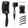 Peine de Comercio Exterior para el Cabello, Peine Curvo de Repuesto, Aguja de Acero, Cepillo para Cejas, Peine de Ocho Púas, Aguja para Tirar del Cabello Perezosa, Pinza de Plástico