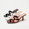 Sandalias de Tacón Alto con Tiras Cruzadas, Punta Cuadrada y Abierta, Nuevas Llegadas de Verano, Sandalias Romanas de Tira y Tacón Alto, de Moda, Casual y Versátiles