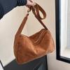 Bolso de lona de gran capacidad para mujer, nuevo bolso de hombro de pana vintage 2023, bolso cruzado informal para estudiantes.