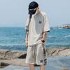 Traje Casual da Moda Verão Camiseta de Manga Curta Shorts Conjunto de Duas Peças Solto Tamanho Grande Roupa Esportiva Solta Roupas Novas