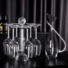 Copa de vino tinto de cristal de alta calidad, copa de vino para el hogar con juego de decantador con taladro, portavasos de estilo europeo