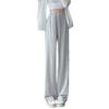 Pantalones de Hielo de Seda con Protección Solar para Mujer, Nuevo Estilo Verano 2026, Cintura Alta, Corte Holgado, Adelgazantes, Casual, Pierna Recta Estrecha, Secado Rápido, Pierna Ancha