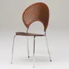Silla de Comedor Nórdica para Uso Doméstico, Silla Retro de Celebridad de Internet para Ocio, Silla Creativa Simple en Forma de Concha, Silla de Sol, Silla con Respaldo de Madera Maciza