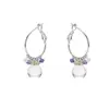 Pendientes de Plata de Ley S925 con Aguja, Gotas de Agua Dopamina Coloridas para Mujer, Suaves y Versátiles, Diseño de Nicho, Pendientes de Alta Gama