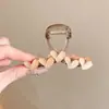 Pinza para el pelo con lazo para cabello fino, horquilla floral vintage de otoño e invierno, nueva y linda pinza de garra 2025