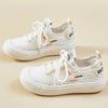 Zapatos de Malla para Mujer Verano 2025 Transpirables Deportivos Ocio Estilo Coreano Modernos Combinan con Todo Calado Suela Suave Zapatos de Malla Zapatos de Skate