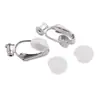 Materiales de joyería hechos a mano para bricolaje sin orificio para la oreja, accesorios de clip para la oreja, clip de oreja francés chapado en oro de 18 quilates, convertidor de clip para la oreja
