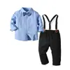 Traje de bebé, traje formal para niño, caballero, pajarita, camisa blanca, mono, traje de noche para niño, traje de cuatro piezas