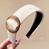 Faixa de Cabelo Simples de Aba Larga Estilo Coreano para Mulheres, Melade Elegante, Faixa de Cabelo de Alta Qualidade com Pressão, Grampo de Cabelo para Sair e Lavar o Rosto