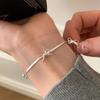 Pulsera de Corazón con Lazo para Niña de Ballet Deseo Puro para Mujer Pulsera de Cadena de Hueso de Diseño Exquisito de Nicho de Lujo Ligero