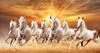 Pintura moderna HD para decoração de parede de casa, pintura a óleo de animal de sete cavalos correndo, pintura a spray, fornecimento transfronteiriço