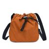 Bolsa de nylon leve estilo japonês, bolsa tiracolo com cordão, design mini, bolsa balde, simples, cor sólida, estilo ins, bolsa para celular, tudo combinando