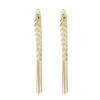 Pendientes de borla de trigo con cadena de aguja de plata, elegantes y nuevos, de alta gama, con diseño elegante y de nicho.