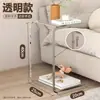 Mesa de Centro de Acrílico Transparente Flutuante Luxo Leve Sensação de Alto Padrão Mesa Lateral de Influenciador Estilo Creme Quarto Principal Varanda Janela de Canto Mesa Pequena