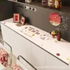 Alfombrilla para mesa de mueble de TV estilo Chanel, cuero PVC, ecológica, sin olor, fácil de limpiar, alfombrilla larga a prueba de polvo para aparador