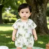 Roupas de Bebê, Estilo Verão Fino, Macacões de Manga Curta, Roupas para Ar Condicionado, Rompers Respiráveis para Recém-Nascidos, Roupas que Protegem a Barriga