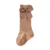 Calcetines para Bebé Primavera y Verano Algodón Peinado Niños Bebés Delgados Sin Costuras Calcetines para Niñas Calcetines de Media Caña con Lazo de Princesa