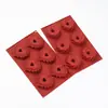 Conjunto de 2 Peças de Forma de Silicone Coração Espiral 6 Cavidades Antiaderente para Chocolate Geleia Biscoitos e Decoração de Bolo Silicone de Grau Alimentício Fácil de Desenformar Cor Vermelha