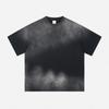 Ropa para Hombre 2026 Primavera y Verano Nueva Marca de Tendencia Estilo Americano Camiseta de Manga Corta con Salpicaduras de Tinta y Teñido en Spray, Lavado Vintage, Camiseta Retro para Hombre