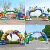 Arco inflable de dibujos animados ceremonia de apertura graduación de jardín de niños vacaciones modelo inflable actividad Puerta Arcoíris parque de atracciones Océano