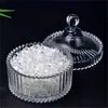 Cuenco de Desmagnetización Purificado de Cristal Pulido Pulsera de Grava de Cristal Blanco para Mujer Caja de Almacenamiento de Piedras de Desmagnetización de Colores Originales Utensilios de Sal Yushou