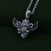 Collar de plata de ley 925 con alas para hombre, colgante de pájaro rapeng retro, cadena de suéter de personalidad moderna, hip hop callejero al por mayor
