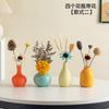 Estilo Ins Cerámica Jarrón Pequeño Arreglo de Flores Secas Hogar Sala de Estar Mueble de TV Habitación de Niñas Decoración Adornos de Escritorio