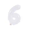 Globos de Letras Blancas de 16 pulgadas A-Z Inglés 26 Letras 0-9 Números Decoración para Fiesta de Cumpleaños Globos de Papel de Aluminio Venta al por Mayor