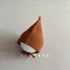 Gorro de Punto Estilo Coreano para Bebé con Protección para las Orejas para Niños y Niñas, Gorro de Duende Rojo de Invierno para Bebés, Gorro de Punto Cálido con Lazos