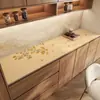 Nuevo mantel para aparador estilo chino, impermeable y a prueba de aceite, alfombrilla lavable de cuero para mesa de zapatero de entrada, alfombrilla protectora para mesa de mueble de TV