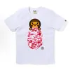Suministro Mayorista Transfronterizo de Marca de Moda, Dropshipping de Comercio Exterior, Camiseta de Manga Corta Pesada Bape Cabeza de Mono Tiburón 230g 30
