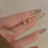 Pendientes Exquisitos de Mini Corazón y Mariposa para Mujer, Aguja de Plata de Ley S925, Estilo Hada Popular, Pendientes Simples Versátiles, Venta al por Mayor