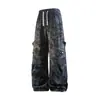 Nuevos Pantalones Casuales Camuflados para Hombre Transfronterizos Estilo Japonés Ropa de Trabajo Corte Holgado Talla Grande Únicos Pantalones Largos Rectos Multibolsillos para Hombre