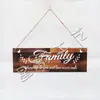 Direto da Fábrica Transfronteiriço Decoração Criativa Placas de Madeira Penduradas Pingentes de Madeira Família Amizade Placas de Boas-Vindas Etiqueta Pendurável